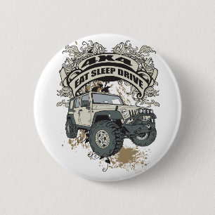 Eat, Sleep, Drive 4x4 2 Inch Round Button