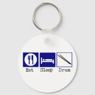 Eat, Sleep, Drum Keychain