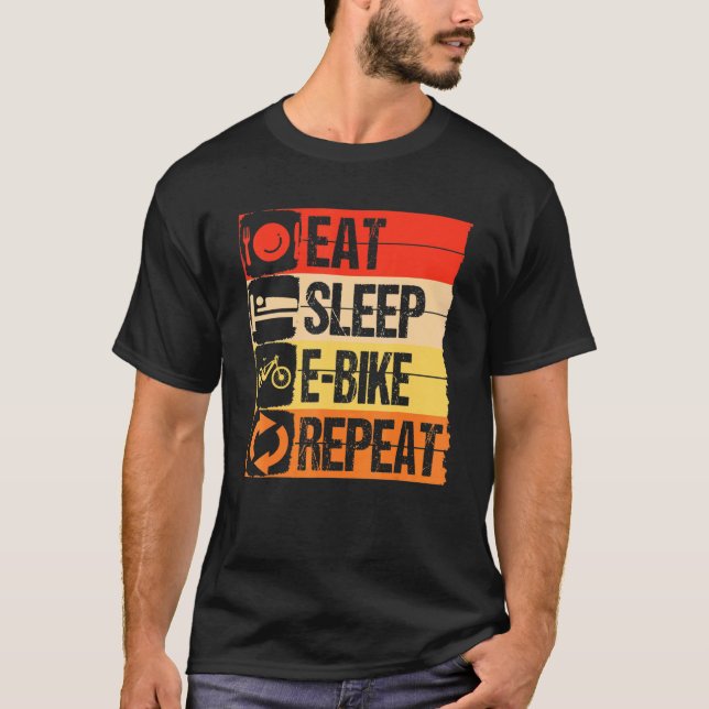Eat Sleep E-Bike Repeat T-Shirt (Front)