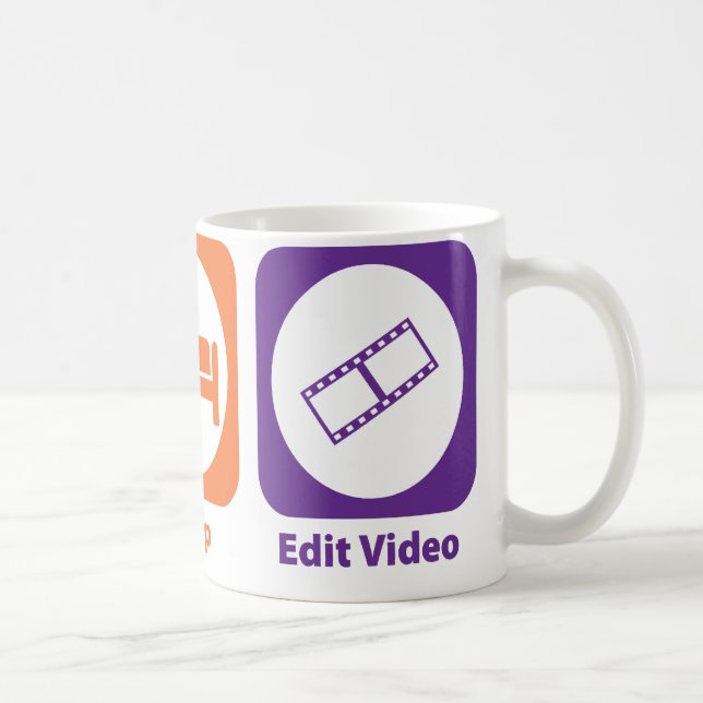 Eat Sleep Edit Video Coffee Mug (Right)