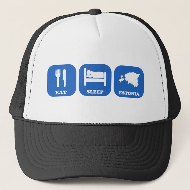 Eat Sleep Estonia Trucker Hat (Front)