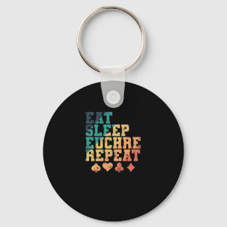 Eat Sleep Euchre Repeat Kartenspiel Karten Keychain