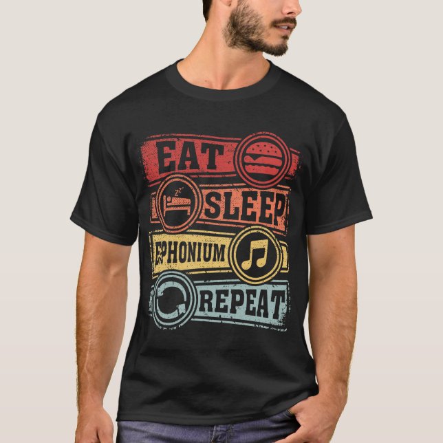 Eat Sleep Euphonium Repeat T-Shirt (Front)
