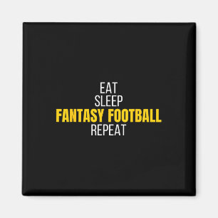 Eat Sleep Fantasy Football Repeat Vintage Draught Magnet