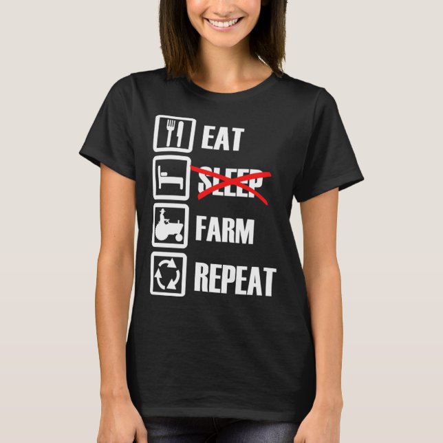 Eat Sleep Farm Repeat T-Shirt (Front)