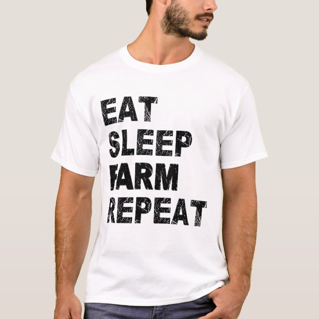 Eat Sleep Farm Repeat T-Shirt (Front)