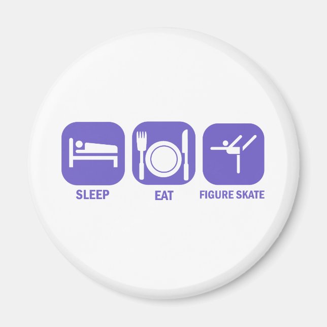 Eat Sleep Figure Skate Magnet (Front)