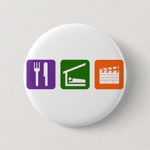 Eat Sleep Film Production 2 Inch Round Button