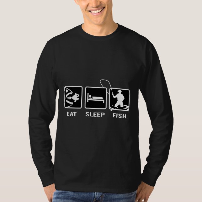 Eat Sleep Fish Repeat 606 T-Shirt (Front)