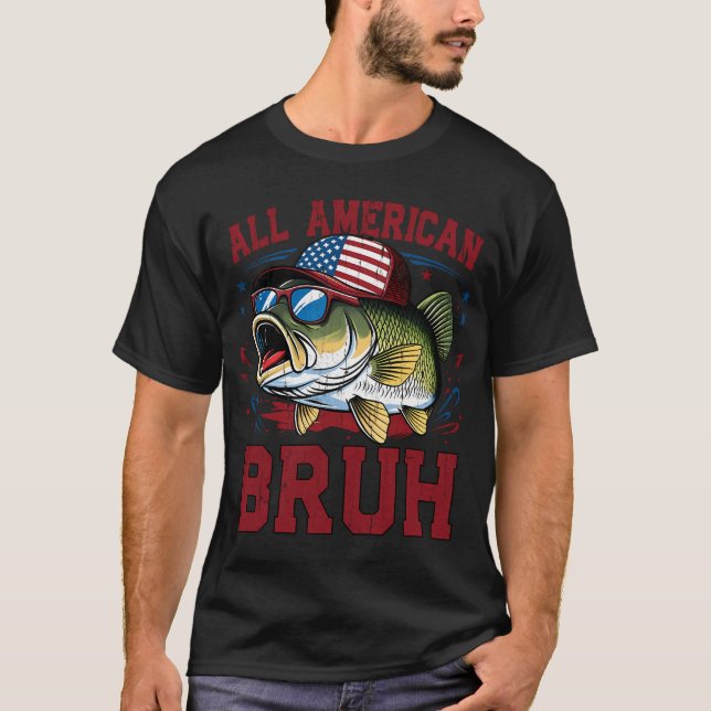 Eat Sleep Fish Repeat - Funny Fishing T-Shirt (Front)