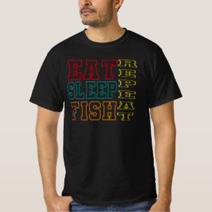 Eat Sleep Fish Repeat Mens T-Shirt