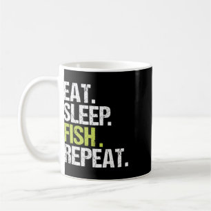 Eat Sleep Fish Repeat Shirt Fishing Fisherman Angl Coffee Mug