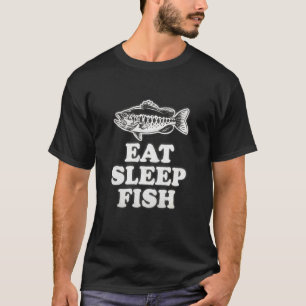 Eat Sleep Fish Vintage Light Version Camp T-Shirt
