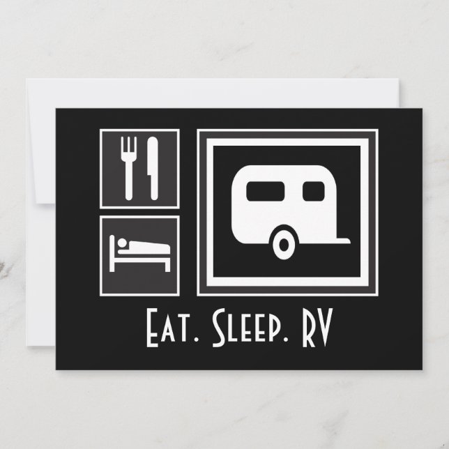 Eat Sleep FISH! You're invited on a Camping Trip Invitation (Front)