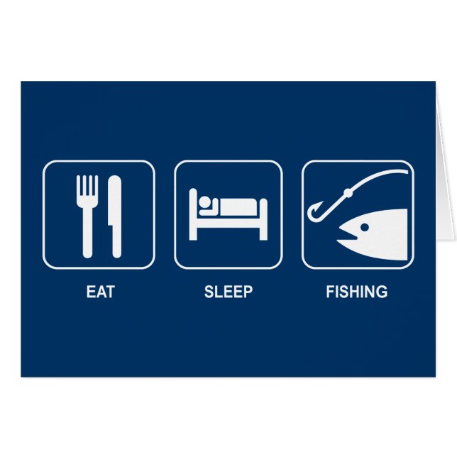 Eat Sleep Fishing Card (Front Horizontal)