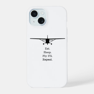 Eat Sleep Fly 172 Repeat Airplane iPhone 15 Case