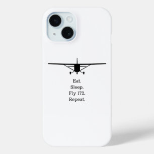 Eat. Sleep. Fly 172. Repeat. Aviation Airplane iPhone 15 Case