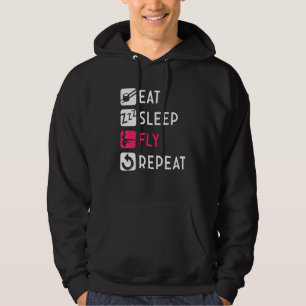 Eat Sleep Fly Aerial Silk Aerialist Acrobatics Dan Hoodie