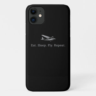 Eat Sleep Fly Drones Repeat Aviator Gift iPhone 11 Case
