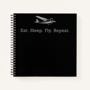 Eat Sleep Fly Drones Repeat Aviator Gift Notebook