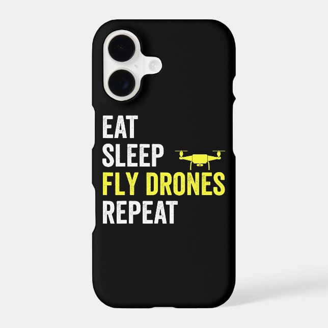 Eat Sleep Fly Drones Repeat Drone Pilot Quadcopter (Back)
