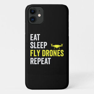 Eat Sleep Fly Drones Repeat Drone Pilot Quadcopter iPhone 11 Case