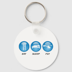 Eat Sleep Fly Keychain