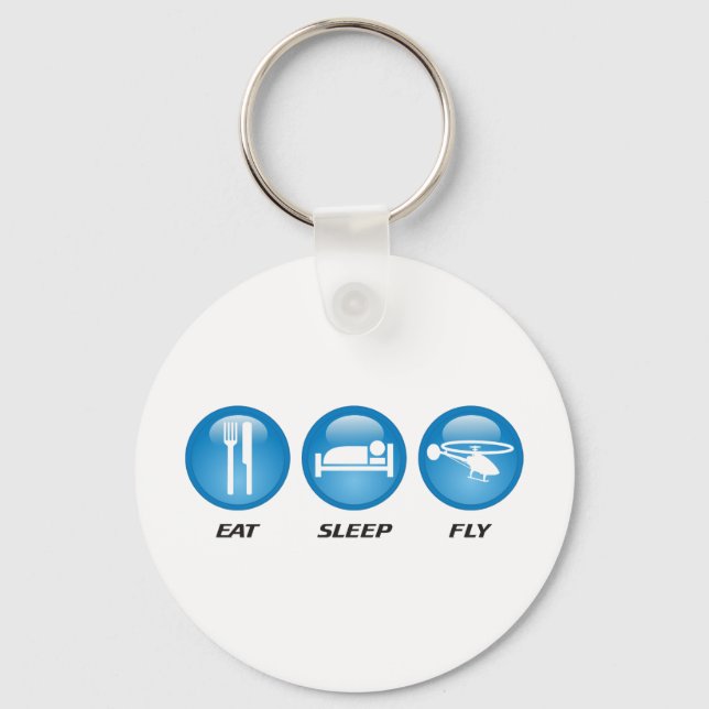 Eat Sleep Fly Keychain (Front)