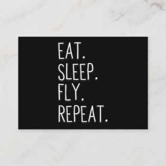 Eat Sleep Fly Repeat Helicopter Pilot Business Card