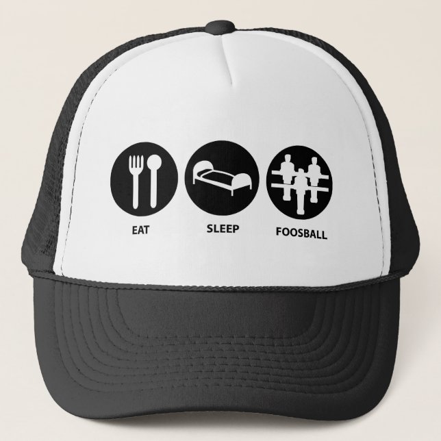 Eat Sleep Foosball Trucker Hat (Front)