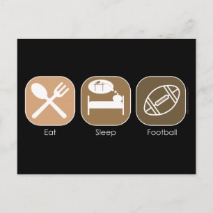 Eat Sleep Football Postcard