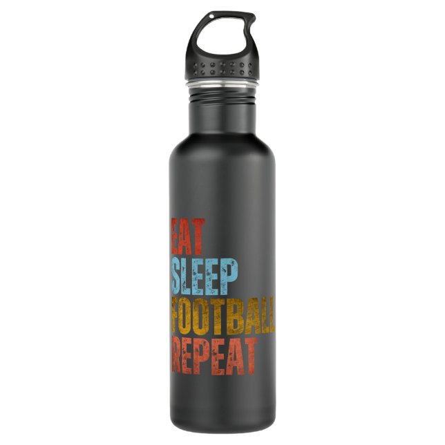 EAT SLEEP FOOTBALL REPEAT 710 ML WATER BOTTLE (Front)