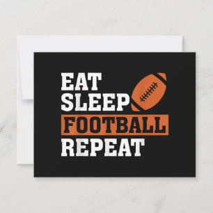 Eat Sleep Football Repeat Awesome Love Football Vi Holiday Card