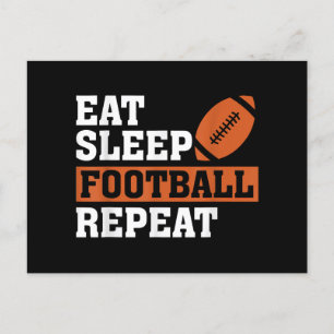 Eat Sleep Football Repeat Awesome Love Football Vi Postcard