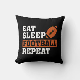 Eat Sleep Football Repeat Awesome Love Football Vi Throw Pillow