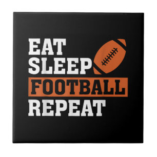 Eat Sleep Football Repeat Awesome Love Football Vi Tile