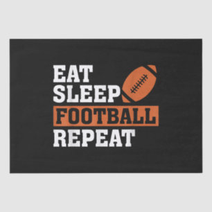 Eat Sleep Football Repeat Awesome Love Football Vi Tissue Paper