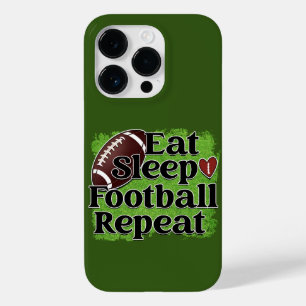 Eat Sleep Football Repeat  Case-Mate iPhone 14 Pro Case