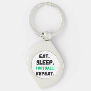 Eat Sleep Football Repeat Cute Eat Sleep Football Keychain