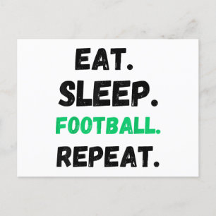 Eat Sleep Football Repeat Cute Eat Sleep Football Postcard