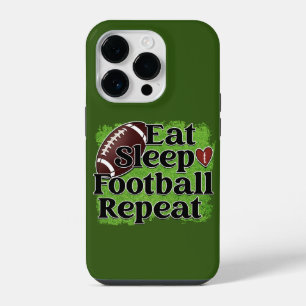 Eat Sleep Football Repeat  iPhone 14 Pro Case
