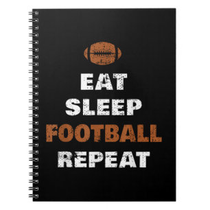Eat Sleep Football Repeat Love Football Vintage Gi Notebook