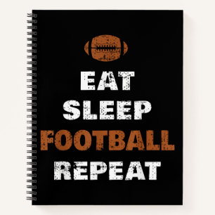 Eat Sleep Football Repeat Love Football Vintage Gi Notebook