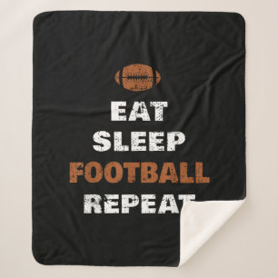 Eat Sleep Football Repeat Love Football Vintage Gi Sherpa Blanket
