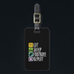 Eat Sleep Football Repeat Player and Sports Fan Luggage Tag<br><div class="desc">Eat Sleep Football Repeat. Funny and cool design for football player, football coach or football fan. Get this awesome merchandise to wear during this football season while watching playoffs, cheering for your favourite football team. Perfect for those who love college football or other big games. Great Christmas gift and birthday...</div>