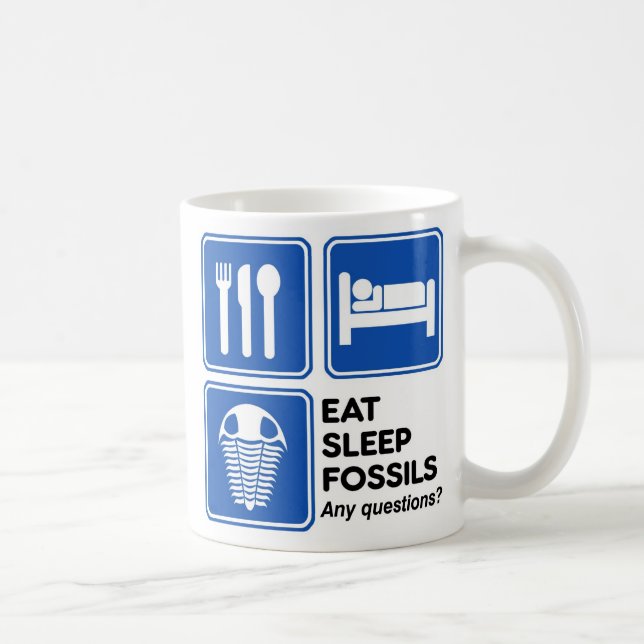 EAT, SLEEP, FOSSILS COFFEE MUG (Right)