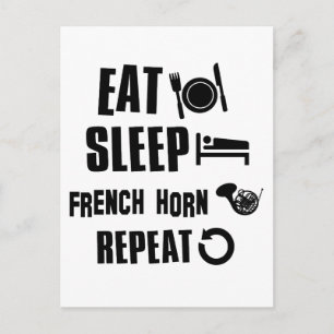 Eat Sleep French Horn Repeat Postcard