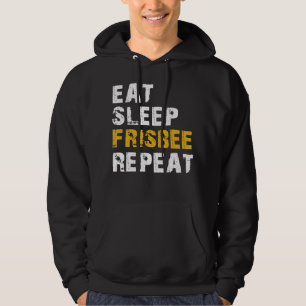 eat sleep frisbee hoodie