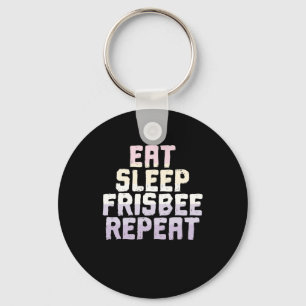 Eat Sleep Frisbee Repeat Strandsport Keychain