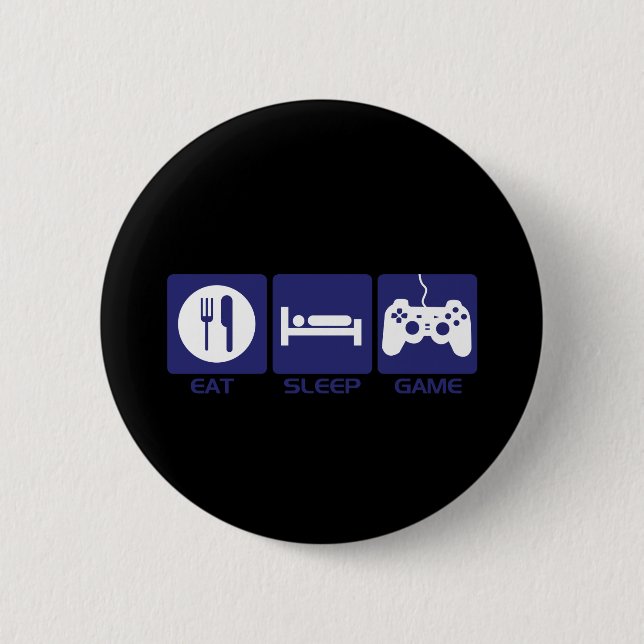 Eat Sleep Game 2 Inch Round Button (Front)